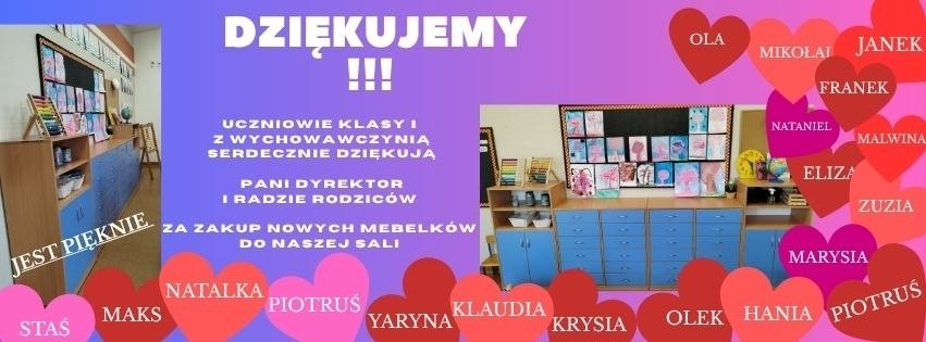 Wielka zmiana w sali pierwszaków - dziękujemy.