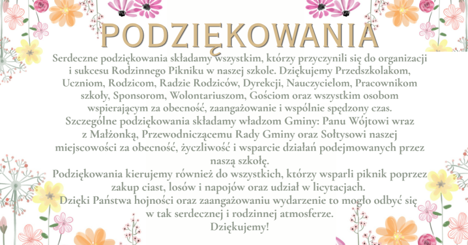Podziękowania