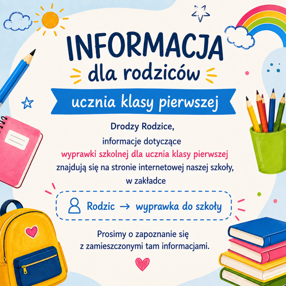 Wyprawka do szkoły - informacja