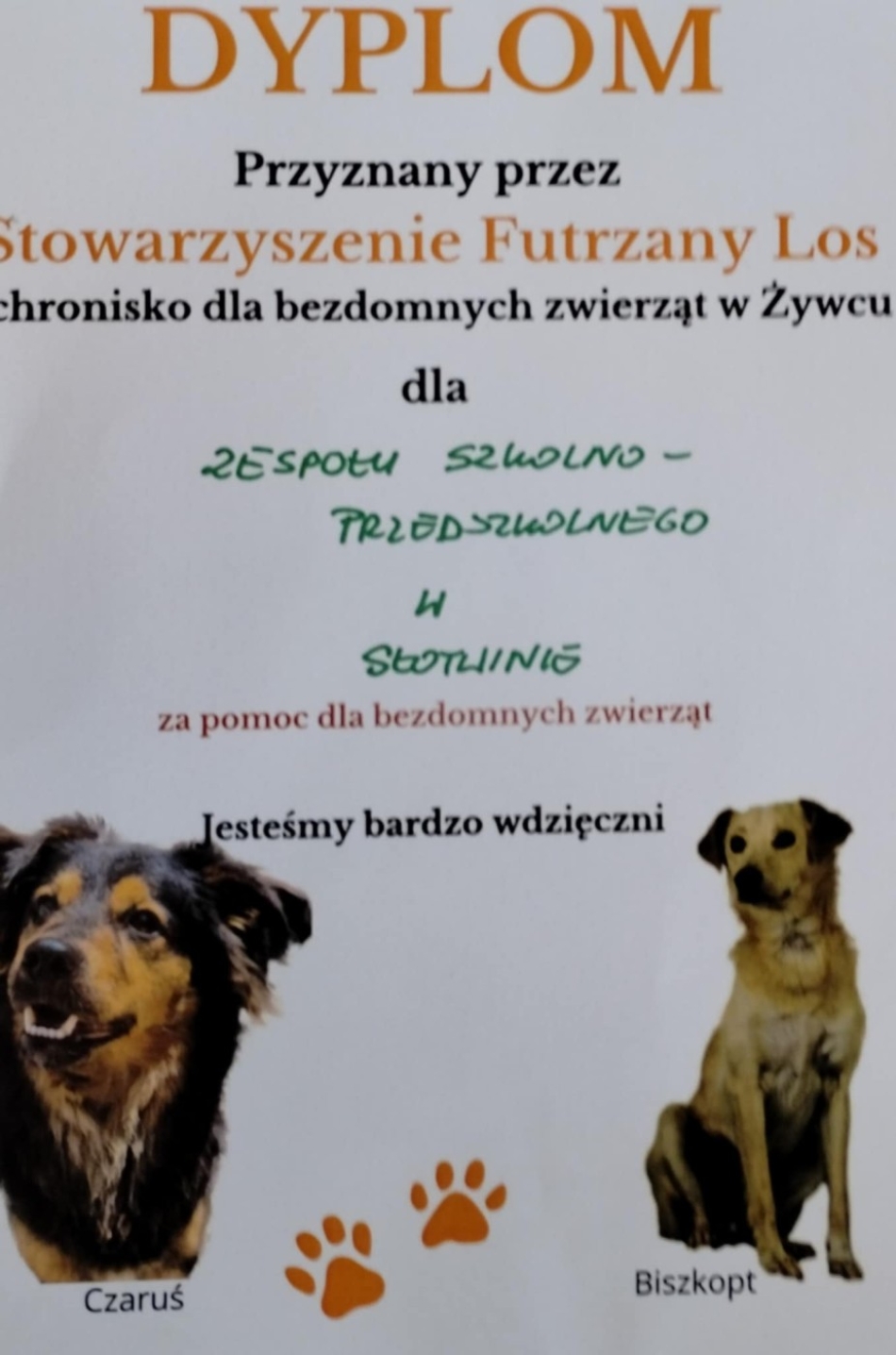 Zbiórka darów dla Schroniska dla zwierząt w Żywcu