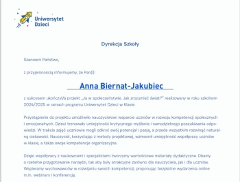 Projekt edukacyjny - Ja w społeczeństwie jak zrozumieć świat? Uniwersytet Dzieci w Klasie. - zdjęcie4