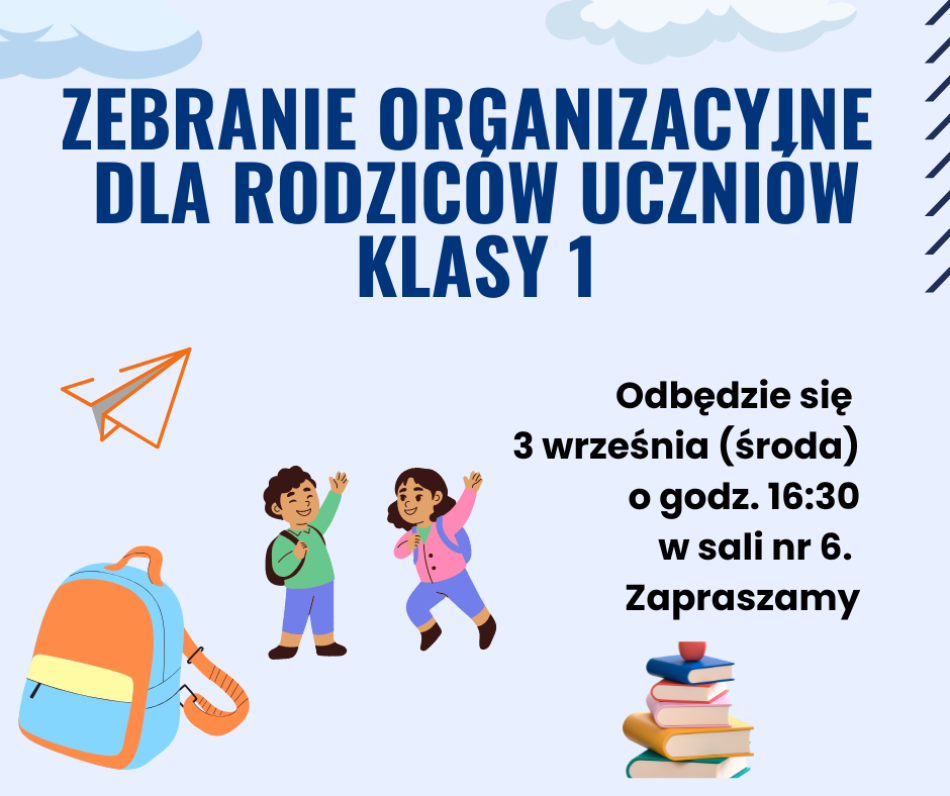 Zebranie organizacyjne dla rodziców klasy 1