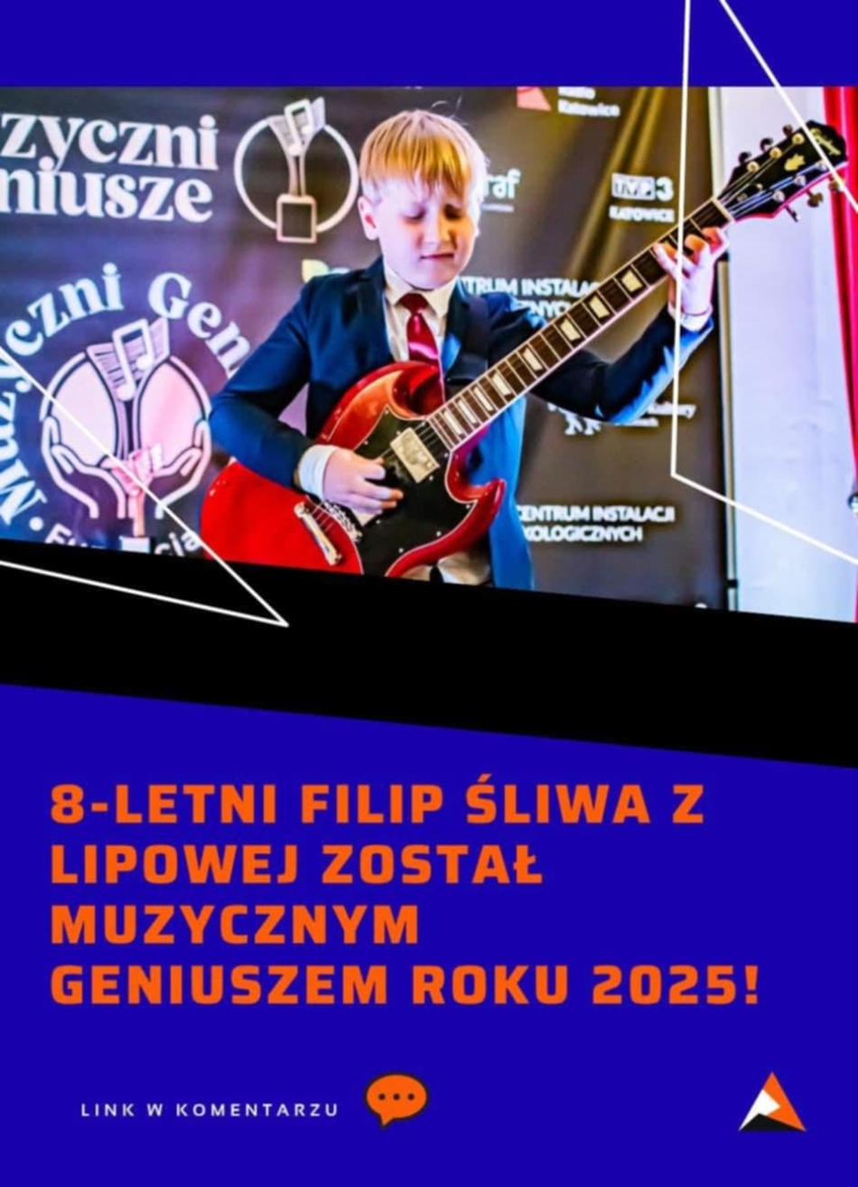 Gratulacje dla ucznia naszej szkoły- Filipa.